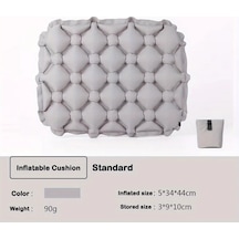 Chuangyinshop Hafif Şişme Koltuk Minderi - Gri Kamp Plaj Sandalyesi Katlanır Portatif Gri