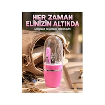 Pembe Manikür Pedikür Bakım Seti Cımbız Tırnak Makası Makas Törpü Renkli Renkli