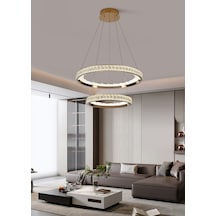 Elio 2 Katlı Gold Ledli Avize