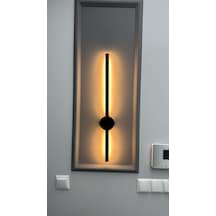 12 W Siyah Dekoratif Led Duvar Aplik 3000k Gün Işığı 220 Volt Siyah