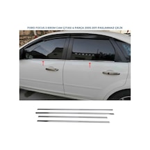 Ebal Otomotiv Ford Focus 2 HB Krom Cam Çıtası 4 prç. 2005-2011 Paslanmaz Çelik