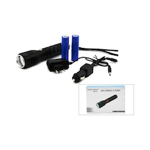 Bezos Zoomlu Cob Led Şarjlı Metal El Feneri 3000 Lümen 17 Cm Bezos1 Çok Renkli