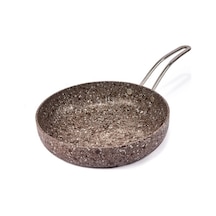 Brioni Stone-age Terra 28 Cm Çizilmez Yanmaz Yapışmaz İndüksiyonlu Tava Kahverengi