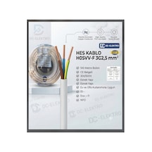 Hes Kablo 3x2.5 Ttr Yüzde 100 Tam Bakır Yüzde 100 Tseli 1 Metre  - 896098777