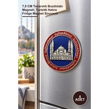 5 Adet Sultanahmet Yöresel Magnet 7,5 Cm Tasarımlı Buzdolabı Magneti, Turistik Hatıra Fridge Magnet Souvenir