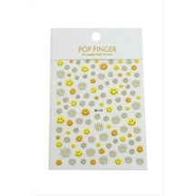 Papatya - 277 - Emoji Tattoo Dövme Sticker - Novapazr - - Sarı