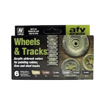 6x17 Ml. Wheels & Tracks Model Air Serisi Maket Boyası Seti, Vallejo 71213 Standart