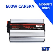 Carspa 12V Volt-600W Watt Modifiye  Sinüs Inverter 220V Çevirici