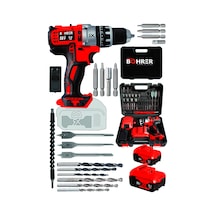 Böhrer Pro/xr/k Böhr 58v 5ah Darbeli Bakır Sargılı Pro/xr/k Metal Şanzıman Şarjlı Çift Akülü Vidalama Matkap