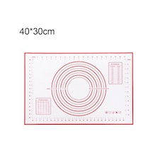 Silikon Yapışmaz Yoğurma Yuvarlanan Hamur Mat Pişirme Pedi Ölçekli Bakeware 40x30cm