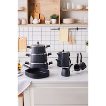 Karaca  Biogranit Sando 14 Parça Çeyiz Seti Siyah