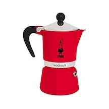 Bialetti - Rainbow: 1 Cup Ocak Üstü Espresso Pişirici - 60ml - Kırmızı Renk - Alüminyum Gövde - Patentli Güvenlik Valfi - Tüm Ocak Türleri İçin Uygundur İndüksiyon Hariç Enerji Sınıfı A+