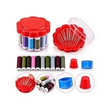 Mini Çantalı Dikiş Seti İplik Mezura İğne Dikiş Yüzüğü İçerikli Tamir Seti Bx-316942