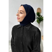 Kahijab Çıtçıtlı Bone - Koyu Lacivert - Standart Lacivert
