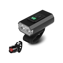 Soulader Usb Şarjlı Bisiklet Farı Ve Arka Kırmızı Led Işık Seti, Gece Sürüşleri İçin Güvenli Aydınlatma Siyah