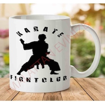 1-1090 Karate Fight Club İki Tarafı Baskılı Kupa Bardak.jpg Çok Renkli