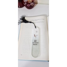 Kitap Ayracı, Şiir Temalı, Siyah Püsküllü, Şeffaf Reçine