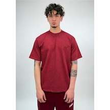 Zaee Nakışlı Oversize Tişört Bordo
