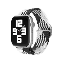 Watch 20mm Uyumlu Star Kordon - Siyah-beyaz