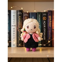 Hayalperest Sihirbaz Kız Amigurumi Örgü Oyuncak - El Yapımı 11 Cm Sarı