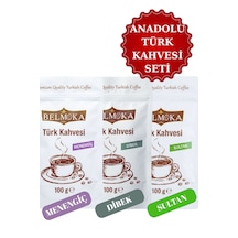 Anadolu Türk Kahvesi Seti Menengiç-dibek-sultan 3 100 Gr