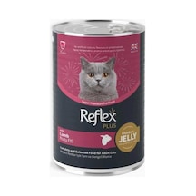 Reflex Plus Jöle İçinde Et Parçacıklı Kuzu Etli Yetişkin Kedi Maması 400 Gr