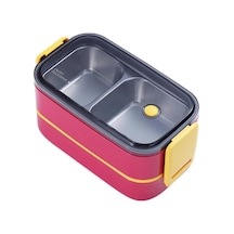 Ml Iki Kat Üç Bölme Paslanmaz Çelik Lunch Box Yeni Nesil Sefer Tası - Kaşıkçatallı -1400462 Diğer
