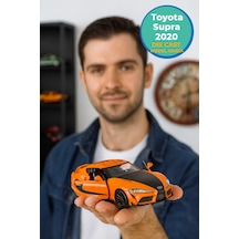Uzak Doğu Serisi Toyota Supra 2020 Açılır Kapılar Die Cast Çek Bırak Metal Model Araba 11 Cm 1:32