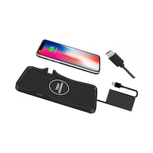 Wondernest  Ve Android Telefonlar İçin 15w Araç Kablosuz Şarj Aparatı, Silikon Taban, Type-c Arayüz