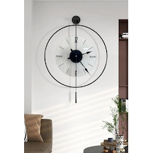 MetaQuartz Aksesuar (Büyük Boy-50*75 cm)Siyah Luxry Şefaf Cam , Modern Dekoratif Metal Cam Siyah