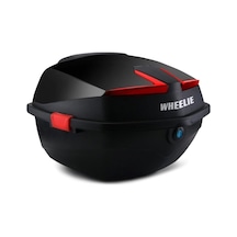 Wheelıe Xt01-b 32 Litre Motosiklet Arka Çanta Siyah Parlak Su Geçirmez Abs Top Case Çift Kilitleme Üniversal Diğer