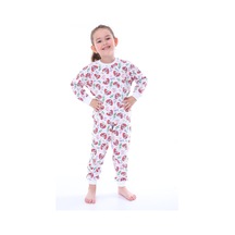 %100 Pamuk Paw Patrol Desenli Uzun Kollu Kız Çocuk Pijama Takımı 3,4,5,6,7,8 Yaş Pembe - Beyaz