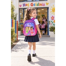 Wilda Girl Anaokulu Okul Çantası Çocuk Sırt Çantası Günlük Okul Kullanımı 30 X 24 X 11 Cm Çok Renkli