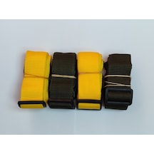 2 Adet Sarı 2 Adet Haki Yeşil Valiz Kemeri 4 Cm Toplam 4 Adet Çok Renkli