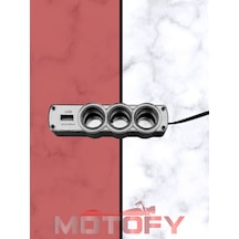 Motosiklet Çakmaklık Çoklayıcı + Usb