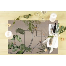 Modern Geometrik Amerikan Servis 4'lü Set Çok Renkli