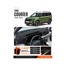 Ford Courier 2024-2027 Uyumlu Torpido Koruma, Torpido Örtüsü, Torpido Kılıfı - Siyah