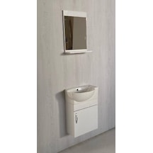 Mini Beyaz 45*28 Cm Banyo Dolabi Takim Beyaz