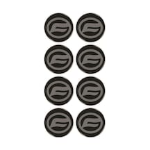 Cf Moto Logo 8'Li Koruma Takozu 3D Sticker Etiket Siyah Gri