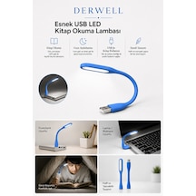 Esnek Usb Led Kitap Okuma Lambası Taşınabilir Mini Masa Üstü Gece Lambası Laptop Bilgisayar Uyumlu Bükülebilir Göz Yormayan Aydınlatma Işığı Şarjlı Powerbank Uyumlu