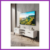 Bezos Vera Tv Sehpası Suntalam Beyaz 160x35 Cm Bty