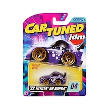 Cartuned Jdm Seri 1 2022 Gr Supra, Mor, Diecast Metal Oyuncak Araba, Figürü