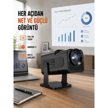 Taşınabilir Full Hd Projektör - 1 Gb Ram, 8 Gb Hafıza Yeni Nesil