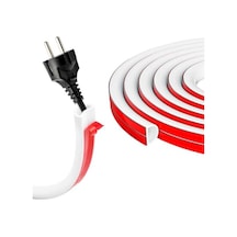 15x10 Mm Boyutunda Beyaz Yapışkanlı Esnek Kablo Kanalı, 2 Metre