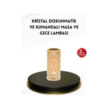 Kristal Tasarımlı Rgb Led Gece Lambası - Kumandalı, Renk Değiştiren Dekoratif Işık Diğer