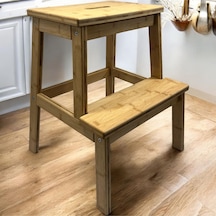 Mutfak Tabure Merdiven Bambu Naturel