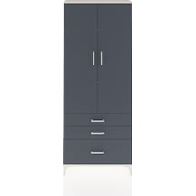 Arges Dolap 3 Raflı 3 Çekmeceli 2 Kapaklı 88x30x221 Aytaşı-antrasit Aytası