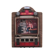 . . . . . Dekoratif Metal Çerçeve Tramvay Dekorlu Vintage Hediyelik .