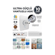 Dekoratif 10'lu Güçlü Yapıştırmalı Çok Amaçlı Askı Ahşap Ahşap
