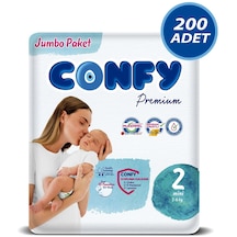 Confy Premium Bebek Bezi 2 Numara Mini 3 - 6 Kg 200 Adet
